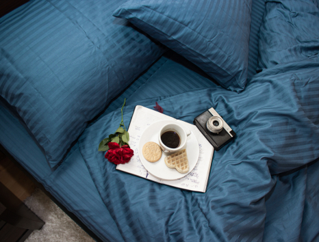 Сімейний набір постільної білизни зі Страйп Сатину №544032 KRISPOL™