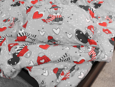 Двоспальний набір постільної білизни 180*220 із Бязі "Gold" №157965 Черешенка™