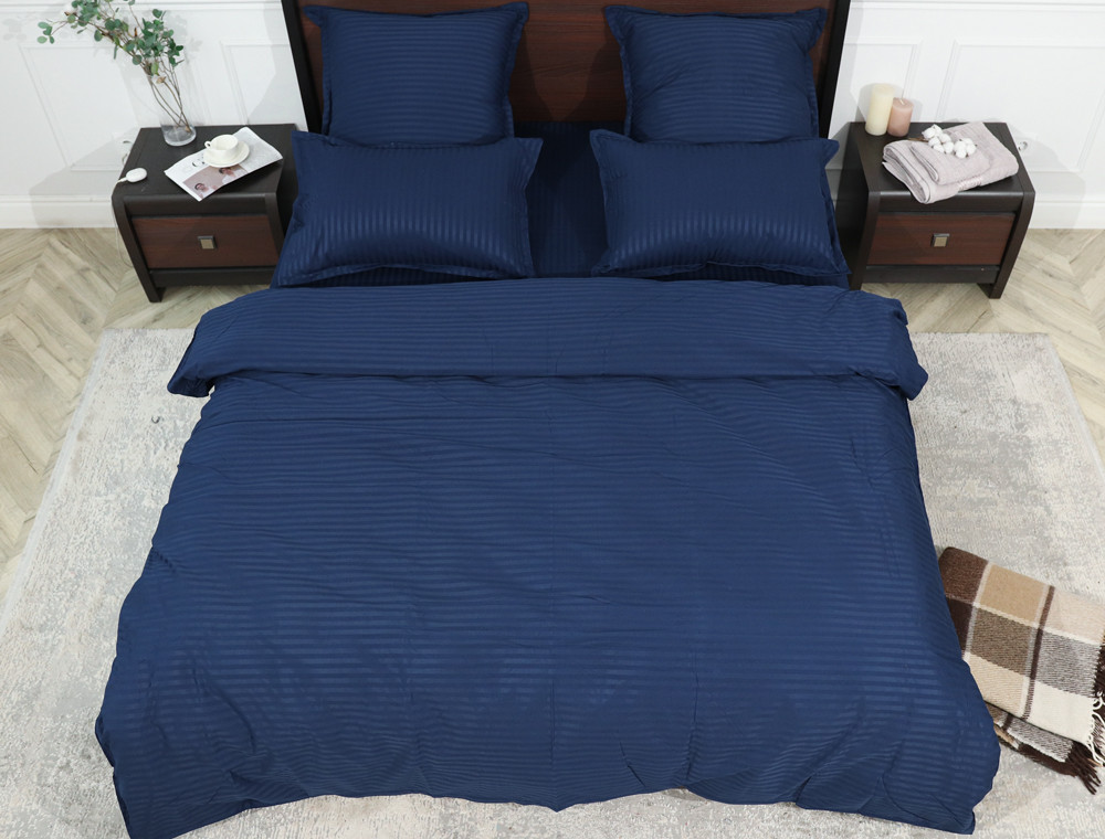 Евро макси набор постельного белья 200*230 из Страйп Сатина D-016