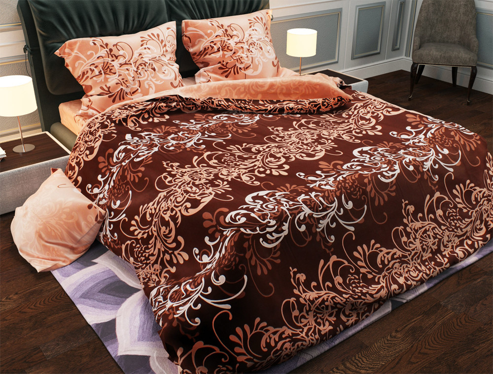 Двоспальний набір постільної білизни 180*220 із Бязі "Gold" №151176AB Черешенка™