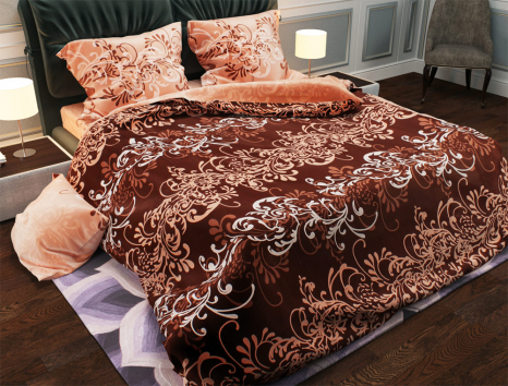 Двоспальний набір постільної білизни 180*220 із Бязі "Gold" №151176AB Черешенка™