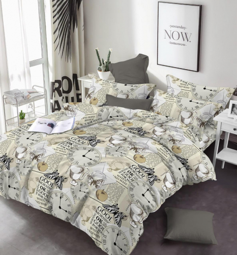 Ткань для постельного белья Бязь "Gold" Lux GL17200beige