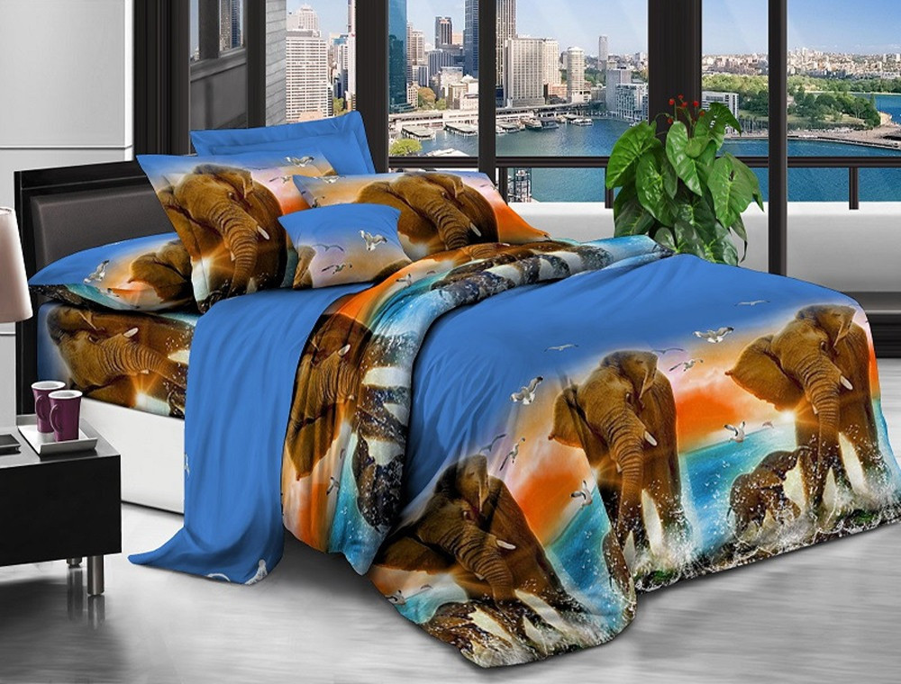 Сімейний набір постільної білизни 240*220 із полікотону №203473 Черешенька™