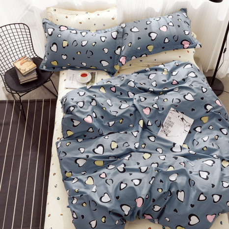 Ткань для постельного белья Бязь "Gold" Lux "Маленькие сердечки" GL1403 (A+B) - (50м+50м)