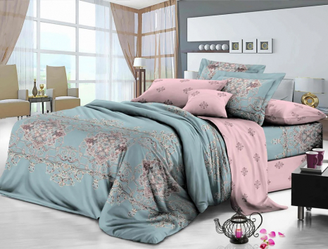 Ткань для постельного белья Сатин S19-4 (A+B) - (60м+60м)