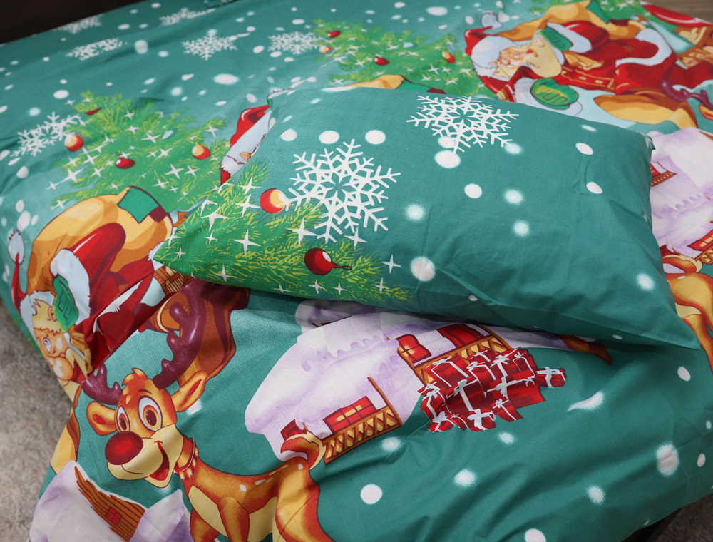 Полуторний набір постільної білизни 150*220 із Бязі "Gold" №153472 Черешенка™