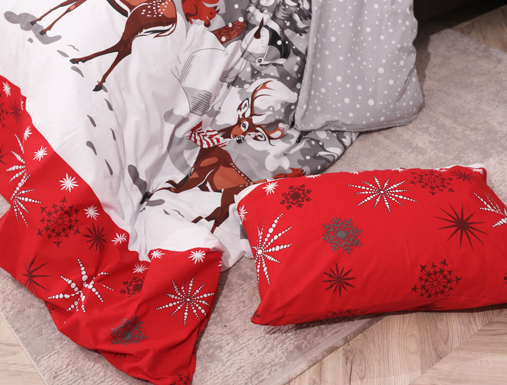 Двоспальний набір постільної білизни 180*220 із Бязі "Gold" №157970 Черешенка™