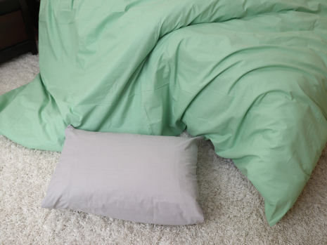 Сімейний набір однотонної постільної білизни із Бязі "Gold" №15565AB Черешенька™