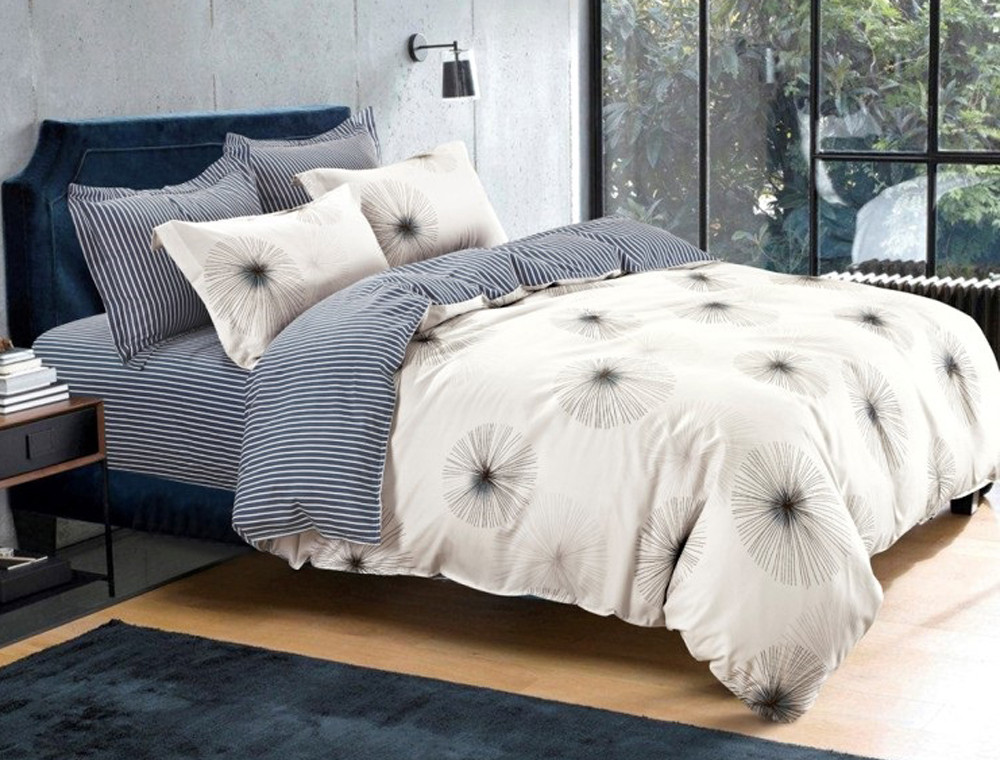 Полуторний набір постільної білизни 150*220 із Бязі "Gold" №157305AB Черешенка™