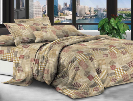 Євро набір постільної білизни 200*220 із полікотону №20355 Черешенька™