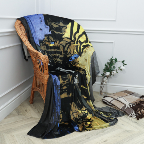 Плед с 3D-принтом 135*160 "Несокрушимый воин" №20222313