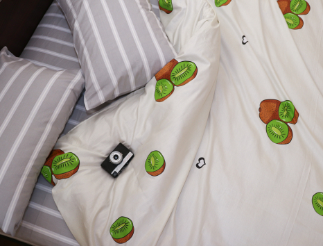 Двуспальный набор постельного белья 180*220 из Сатина №019AB Черешенка™