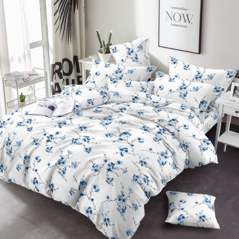 Тканина для постільної білизни Бязь "Gold" Lux GL40021blue