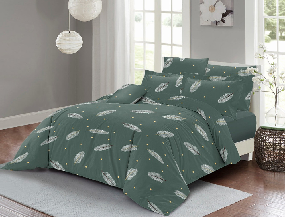 Тканина для постільної білизни Бязь "Gold" Lux GL3660green