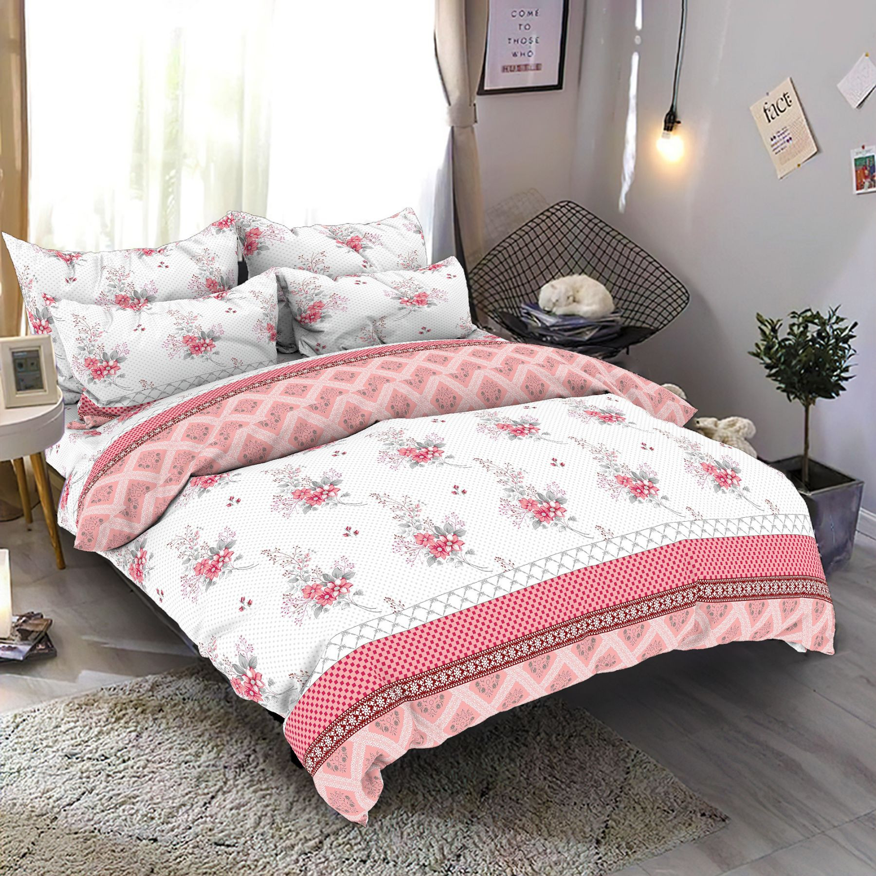 Ткань для постельного белья Бязь "Gold" Lux GL7896red