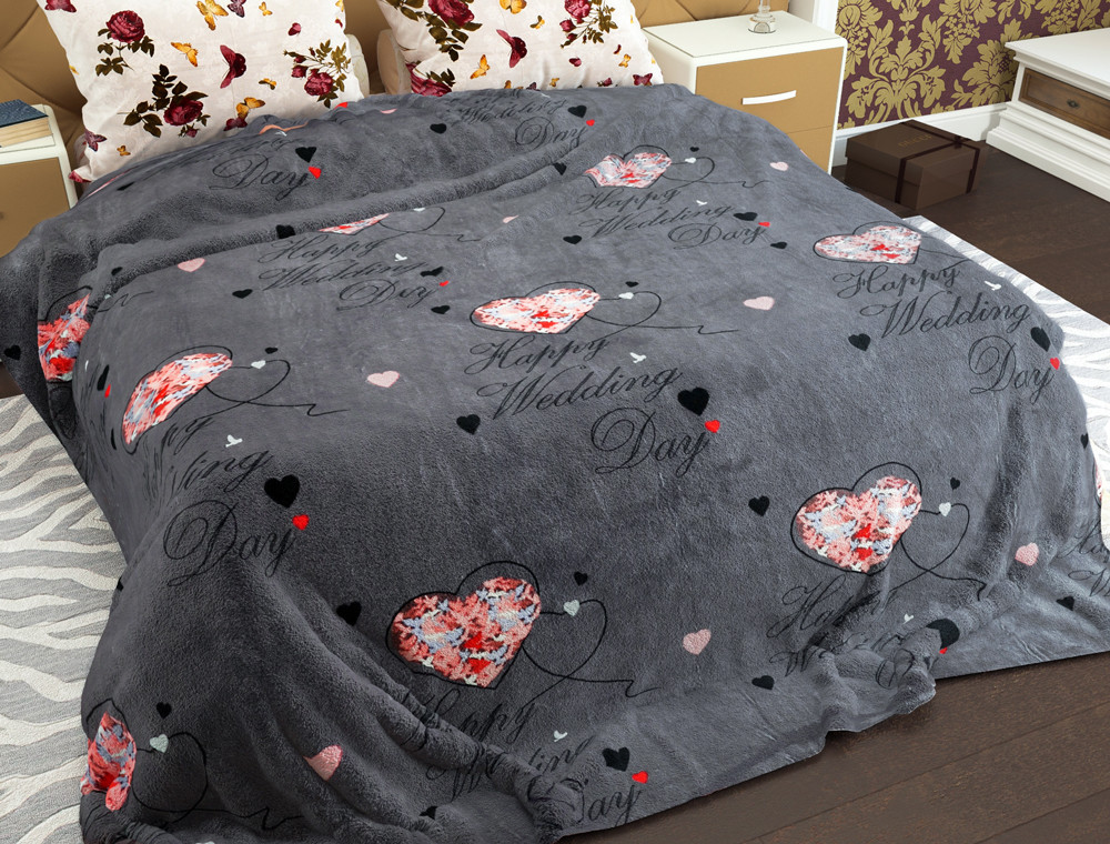 Полуторный флисовый плед №33814