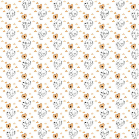 Ткань для постельного белья Фланель (байка) детcкая FLB1061beige