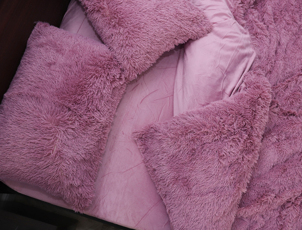 Евро-макси набор постельного белья 200*230 Плюш Травка №EL-07 Черешенка™