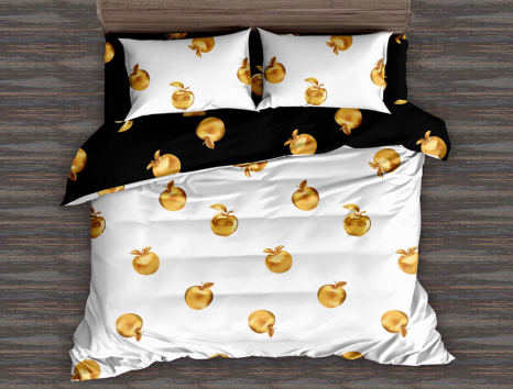 Полуторный набор постельного белья 150*220 из Сатина №029AB Черешенка™