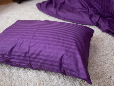 Полуторний набір постільної білизни 150*220 зі Страйп Сатину №50344 Черешенка™