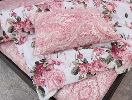 Євро-максі набір постільної білизни 200*220 із Бязі "Gold" №155025AB Черешенка™