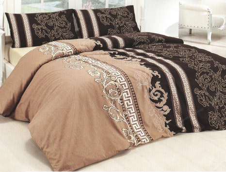 Тканина для постільної білизни Бязь "Gold" "Темний і молочний шоколад" GLL0668
