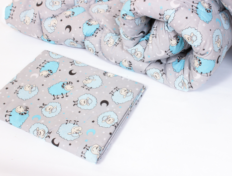 Комплект постільної білизни в ліжечко (з ковдрою та подушкою) №9008