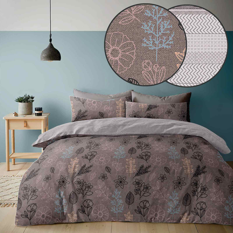 Ткань для постельного белья Бязь "Gold" Lux GL1873-coffee (A+B) - (50м+50м)