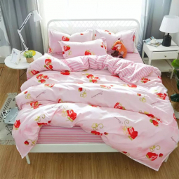 Тканина для постільної білизни Бязь "Gold" Lux "Полуниця" GL4042