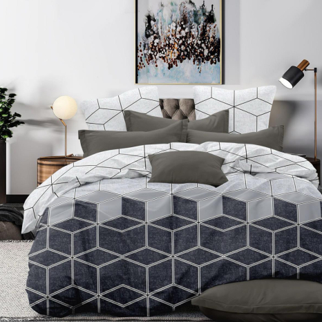 Тканина для постільної білизни Бязь "Gold" Lux GL38501grey