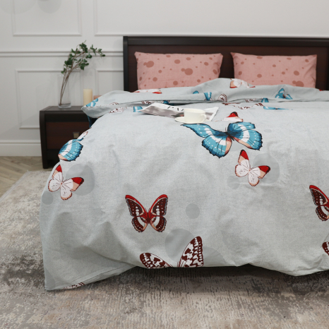 Евро макси набор постельного белья 200*220 из Бязи "Gold" №157689AB Черешенка™