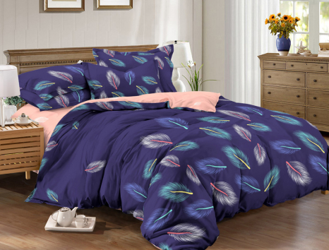 Євро-максі набір постільної білизни 200*220 із Бязі "Gold" з простирадлом на резинці №147530AB Черешенька™