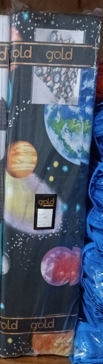 Тканина для постільної білизни Бязь "Gold" Lux "Космічний простір" GL4119