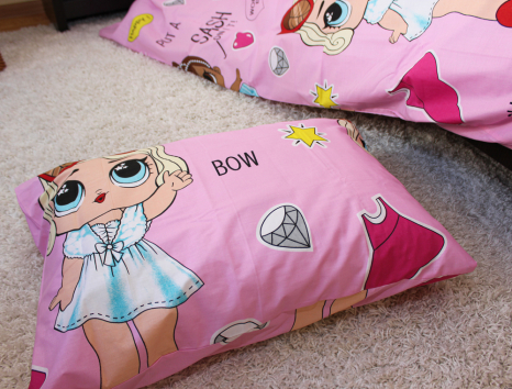 Полуторний набір постільної білизни 150*220 із Бязі "Gold" №167470 Черешенка™