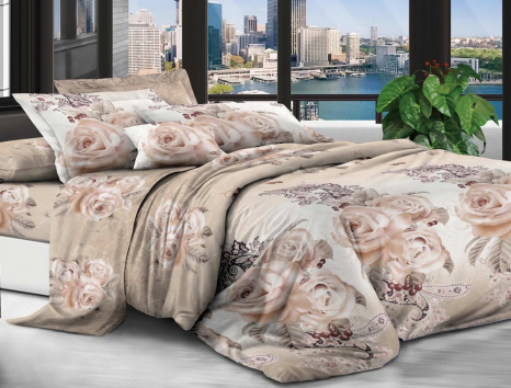 Евро набор постельного белья 200*220 из поликотона №200446 Черешенка™