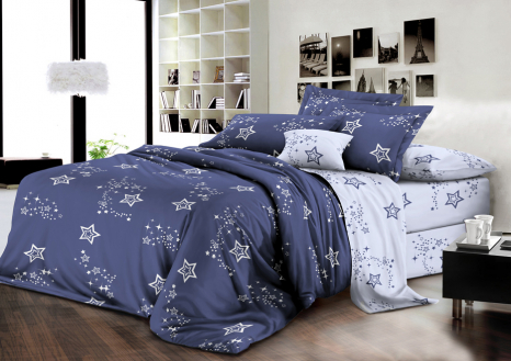 Двоспальний набір постільної білизни 180*220 із Бязі "Gold" з простирадлом на резинці №144075AB Черешенька™