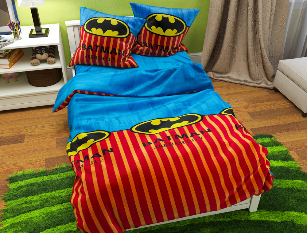 Тканина для постільної білизни Бязь "Gold" Lux дитяча "Бетмен" GLB6944