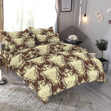 Ткань для постельного белья Бязь "Gold" Lux GL6887-brown