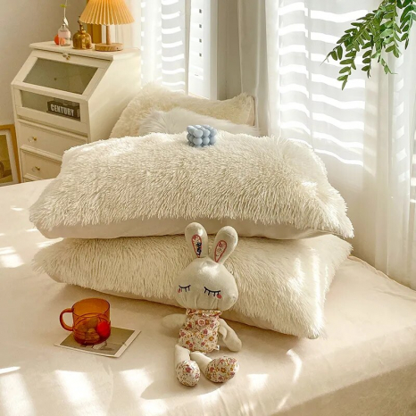 Евро-макси набор постельного белья 200*230 Плюш Травка №EL-01 Черешенка™