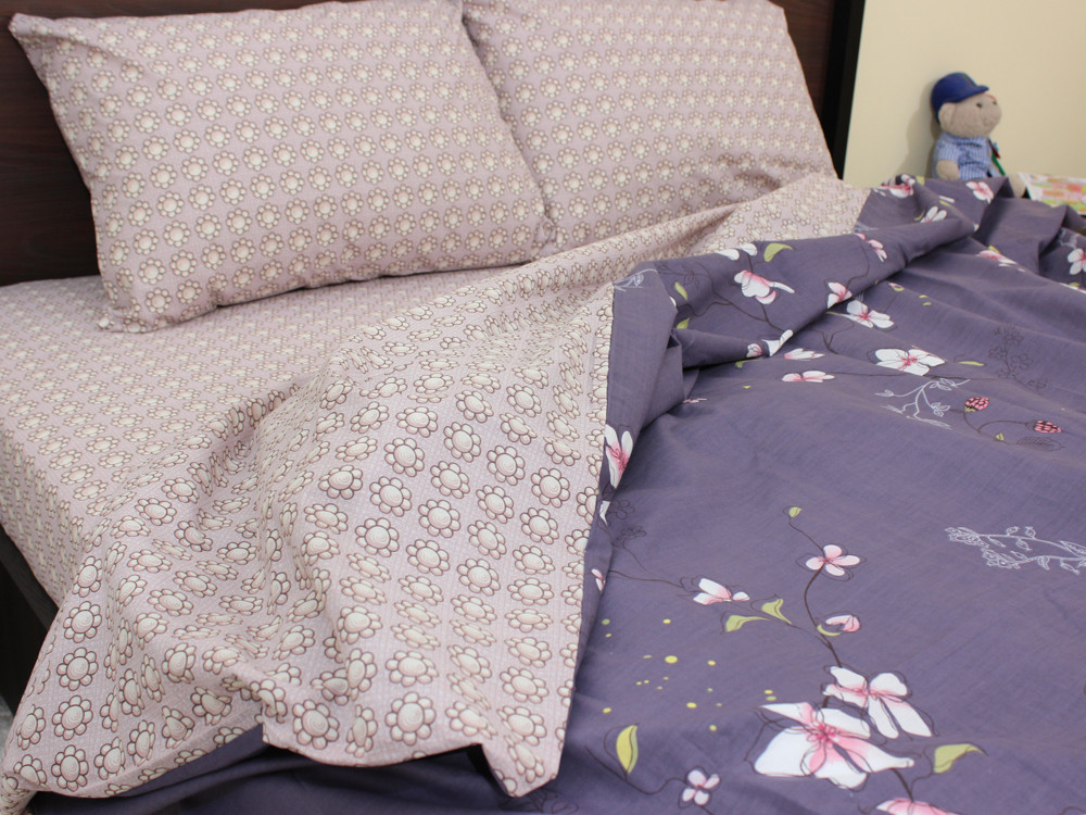 Сімейний набір постільної білизни із Бязі "Gold" №157532AB Черешенка™