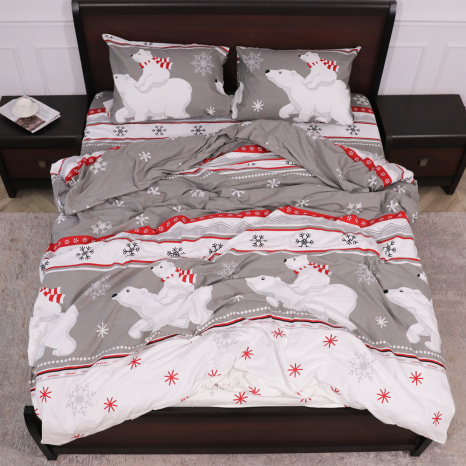 Євро-максі набір постільної білизни 200*220 з Фланелі №954627 Черешенька™