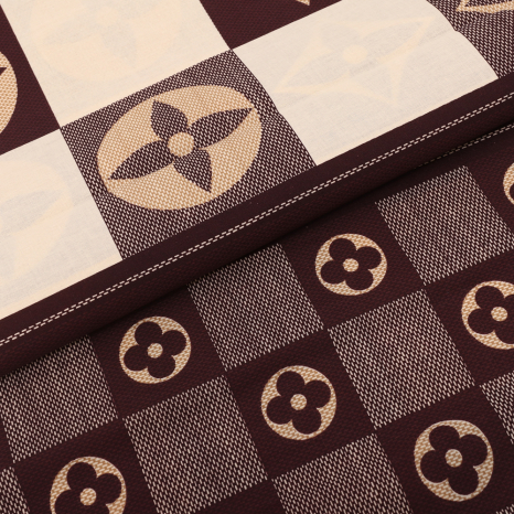 Ткань для постельного белья Бязь "Gold" Lux "Vuitton (квадрат, клетка)" GL158