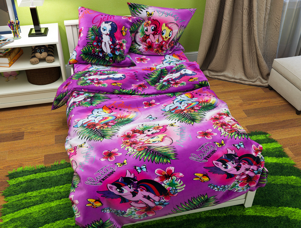 Полуторний набір постільної білизни 150*220 із Бязі "Gold" №1613062 Черешенка™