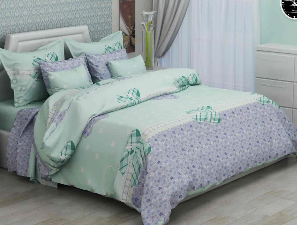 Тканина для постільної білизни Бязь "Gold" Lux дитяча GLB24044turquoise