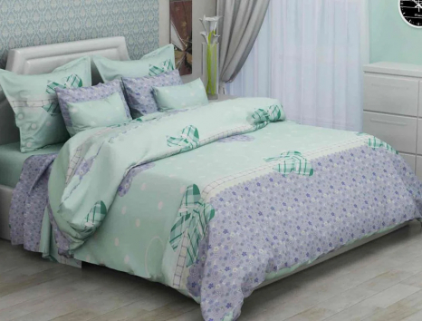 Тканина для постільної білизни Бязь "Gold" Lux дитяча GLB24044turquoise