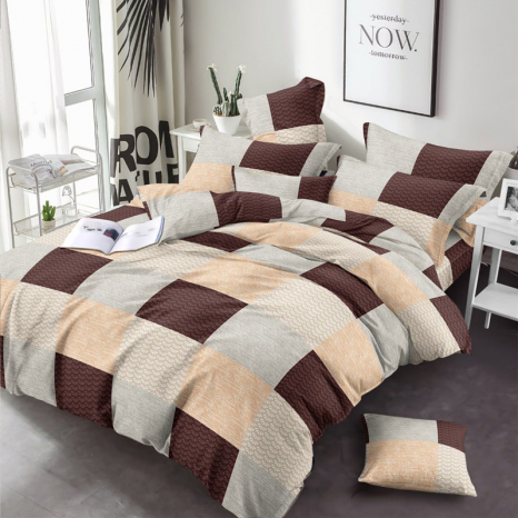 Ткань для постельного белья Бязь "Gold" Lux GL3629brown