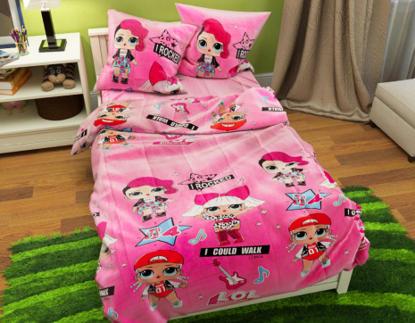 Полуторний набір постільної білизни 150*220 із Бязі "Gold" №16798 Черешенка™