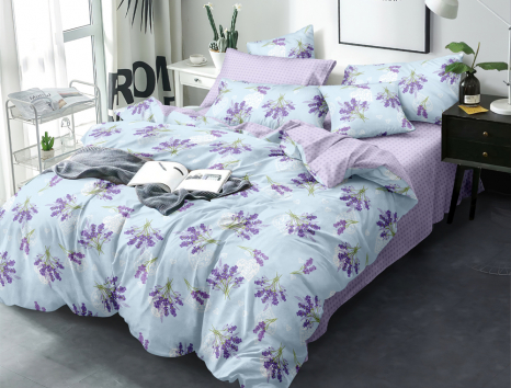 Євро-максі набір постільної білизни 200*220 із Бязі "Gold" з простирадлом на резинці №1413082AB Черешенька™