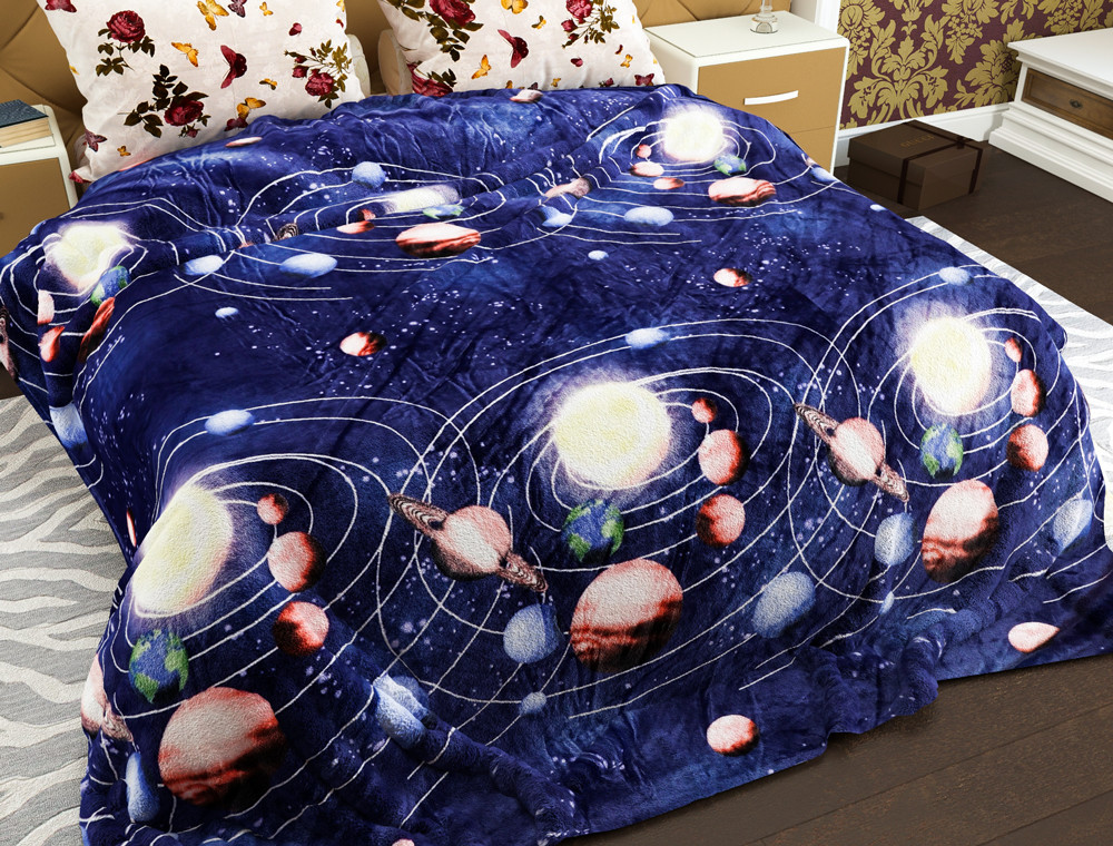 Полуторный флисовый плед №33718