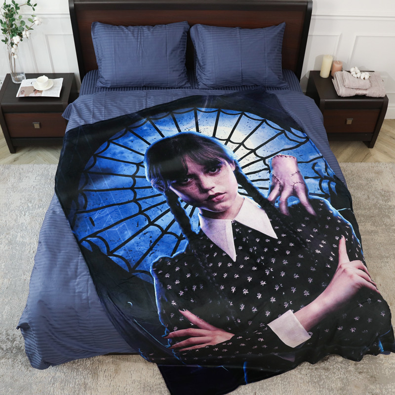 Плед с 3D-принтом 135*160 "Уэнздей" №20222345